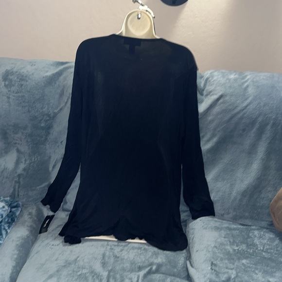 Style & co Woman 2X Ebony Black long sleeved top New - Picture 5 of 7